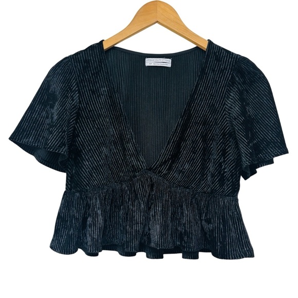 Urban Outfitters Smitten Ribbed Peplum Top - Picture 3 of 11